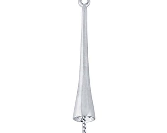 Sterling Silver Flared Pearl Cup & Peg Component Mounting