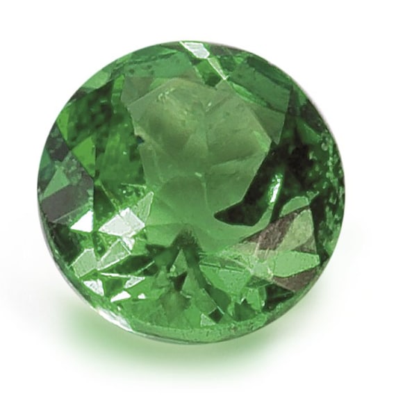 Round Tsavorite Garnet Faceted Stone, AAA-Grade, select your size