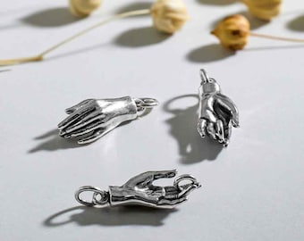 Left or Right Hand with Hidden Loop Charm 21x7mm, you choose.