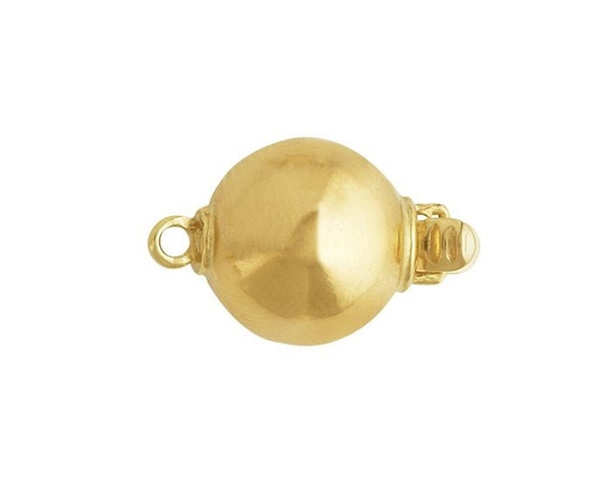 14k yellow gold bead safety clasp