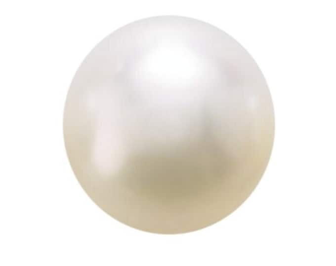Freshwater cultured half-drilled round pearl, a-grade, choose size...