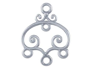 Sterling Silver Scrolled Component