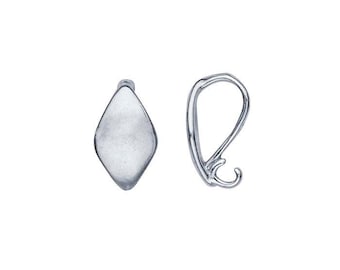 Sterling Silver Diamond-Shaped Bail with Hidden Loop