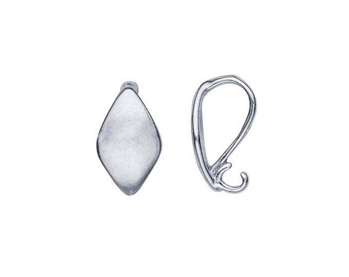 Sterling Silver Diamond-Shaped Bail with Hidden Loop
