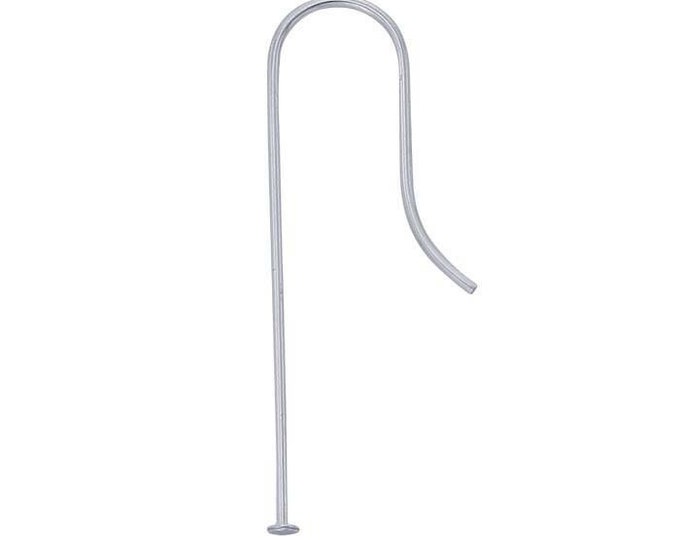 Sterling Silver Ear Wire with Head Pin End, sold in pair
