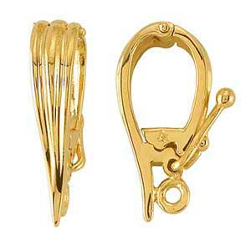 14K Yellow Gold 8mm X 5mm X 1.5mm Hinged Bail Enhance ... - EBay