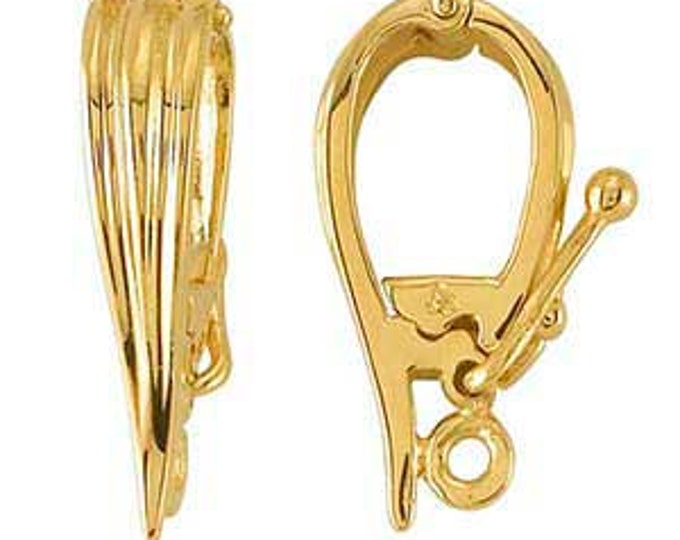 14K Yellow Gold Hinged Necklace Enhancer with Ring