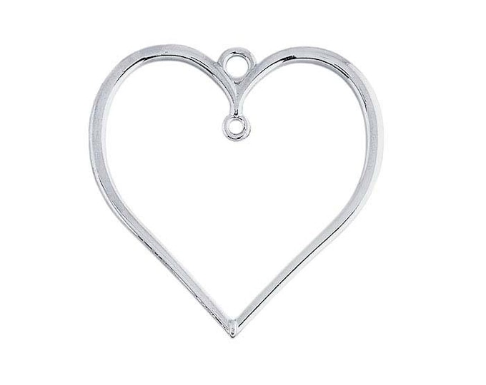 Sterling Silver Heart Pendant, 2 sizes available