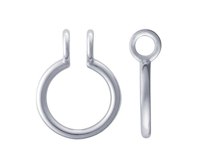 Sterling silver ring keeper pendant