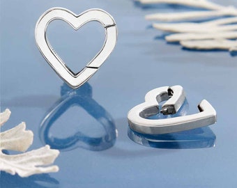 Removable Heart Charm Holder 15x15mm in Sterling Silvers