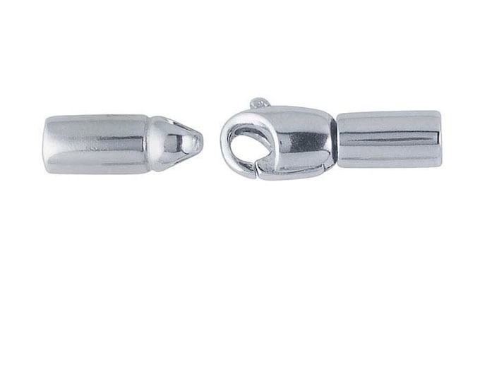 Sterling Silver Tube-End Swivel Lobster Clasp