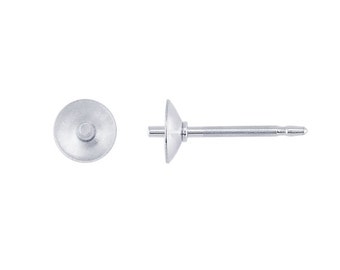 Sterling Silver Post Earring with Cup and Peg,
