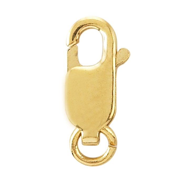 14K Yellow Gold Oval Lobster Clasp w/ Ring