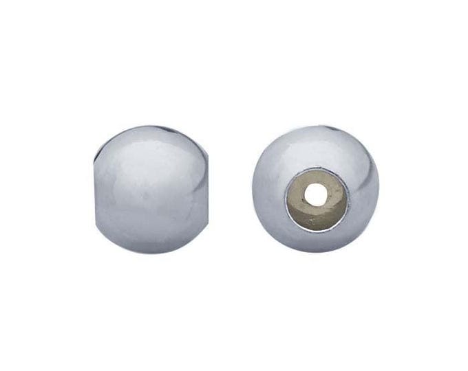 Sterling Silver Round "Smart" Bead with Silicone Insert available in 3mm,4mm,6mm, 8mm