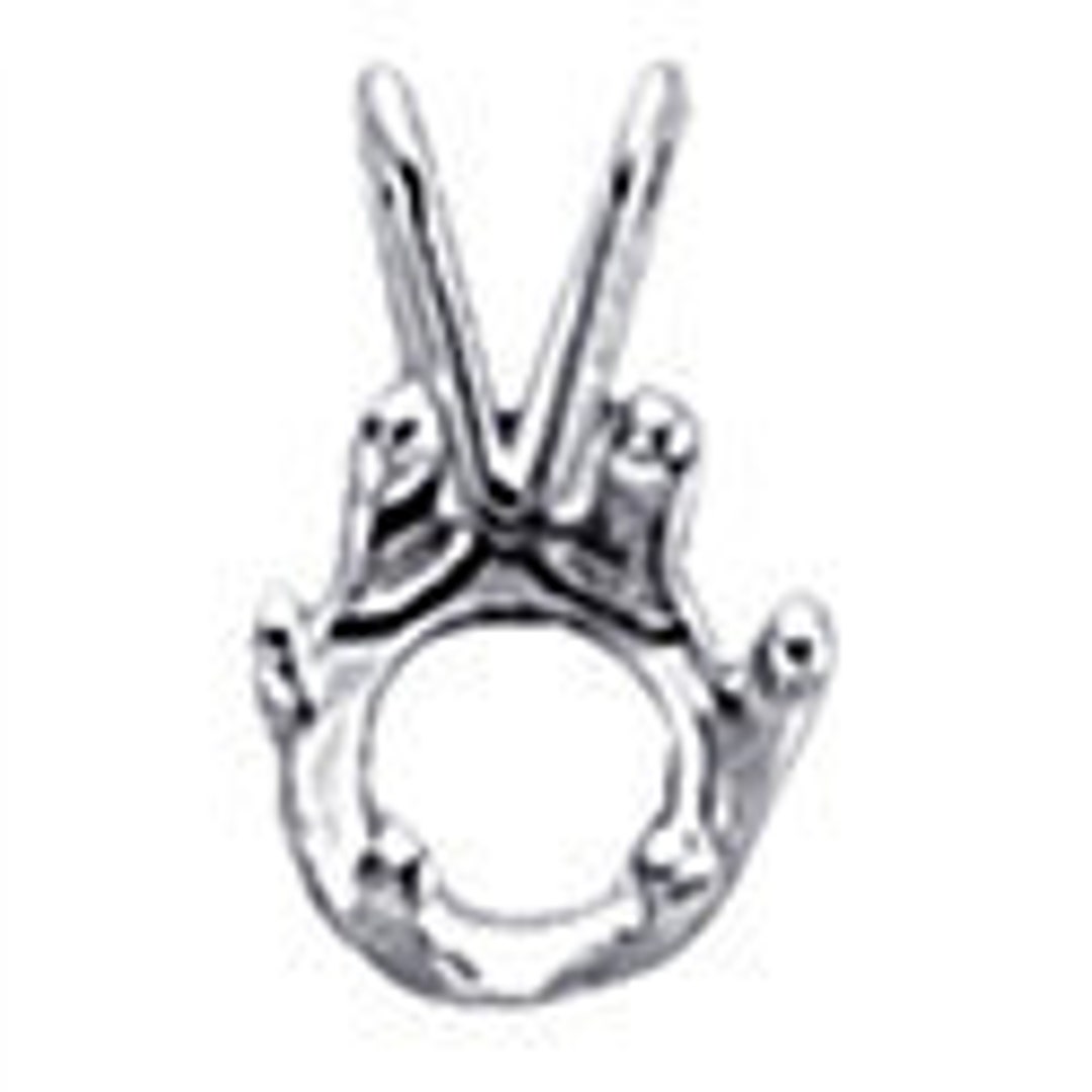 Sterling Silver 6mm Round Snapset Pendant Mounting Etsy