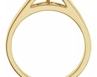 Cathedral Ring Mounting for 8 mm Pearl, available in Sterling Silver, 10k Gold and 14k Gold,