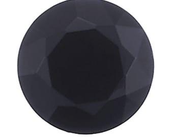Round Black Spinel Stones, faceted 2mm or 3mm, sold at 10pc.