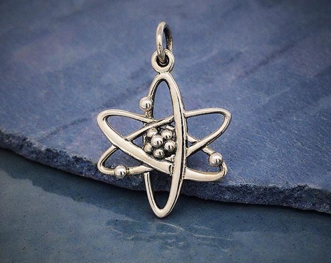 Sterling Silver Atom Charm 23x16mm