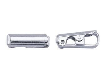 Sterling silver fold-over clasp, available in 2 sizes, sold per piece
