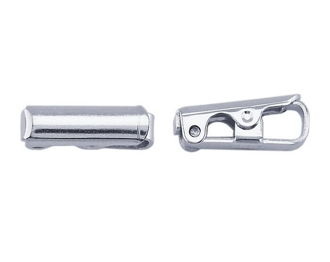 Sterling silver fold-over clasp, available in 2 sizes, sold per piece