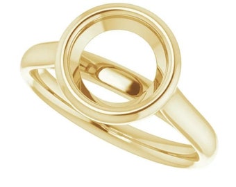 6.5 mm Round Solitaire Engagement Ring Mounting, choose your metal. Customizing is available in setting cut and size