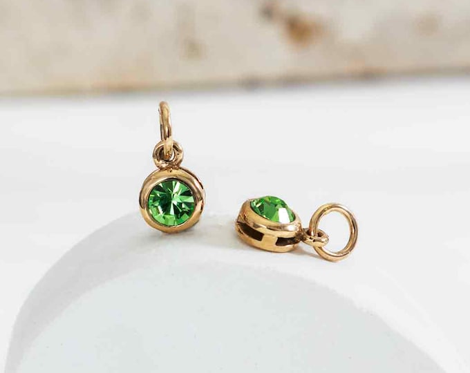 Bronze August Birthstone Charm 11x6mm
