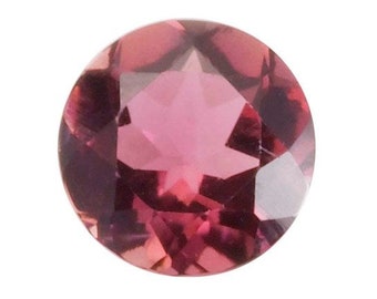 Pink Tourmaline Round Faceted Gemstone, AA-Grade