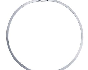 Sterling Silver 4mm Neck Ring, Necklace 16inch