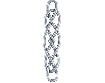Sterling Silver Celtic Knot Link Component, festoon necklace center