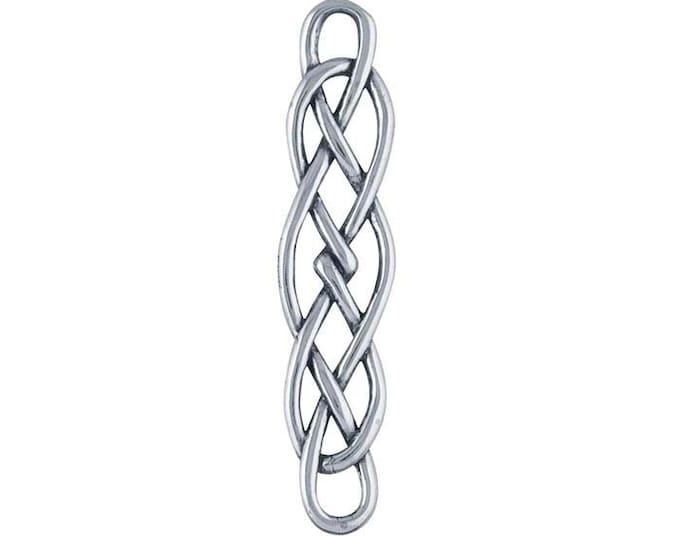 Sterling Silver Celtic Knot Link Component, festoon necklace center