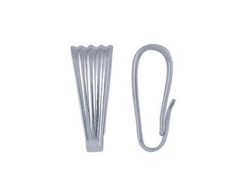 Sterling silver snap-on pendant bail, , 3 sizes available