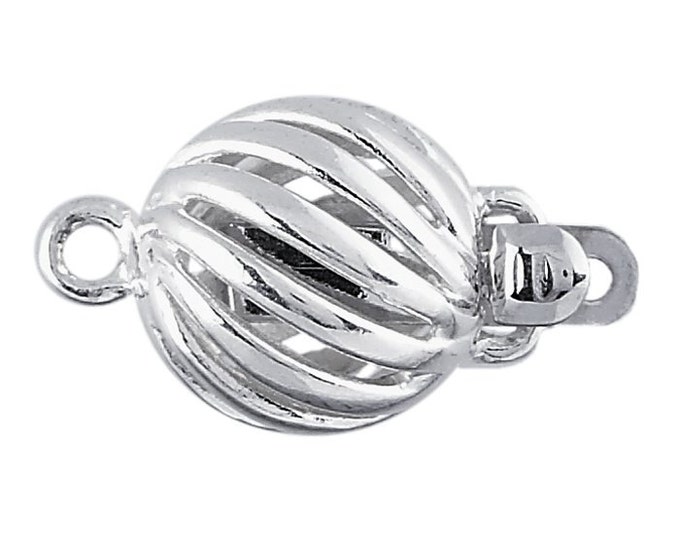 Sterling Silver Twist Round Clasp
