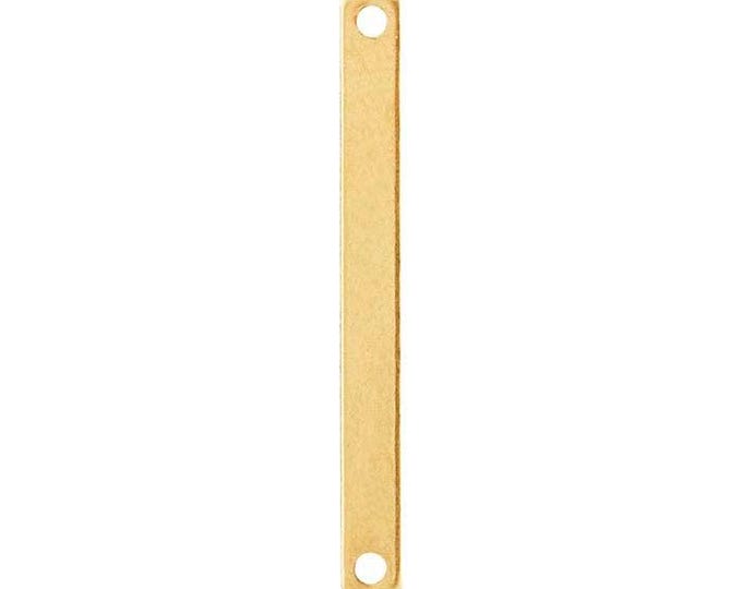 14/20 Yellow Gold-Filled Flat Rectangle Link Component, 20-Ga.