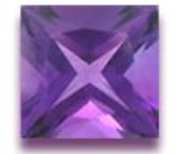 3 mm Square Shape African Amethyst in AAA Grade