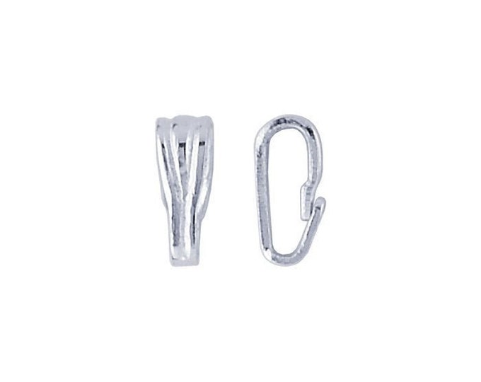 Sterling silver snap on bail, choose your size