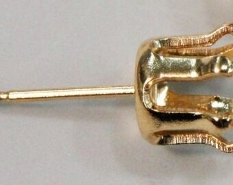 6-prong Snap-set Post Earrings in 14/20 Gold Filled, 3 sizes available