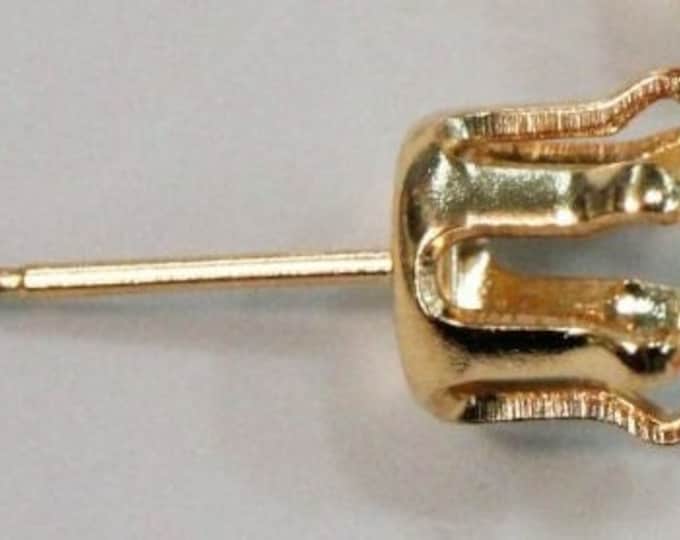 6-prong Snap-set Post Earrings in 14/20 Gold Filled, 3 sizes available