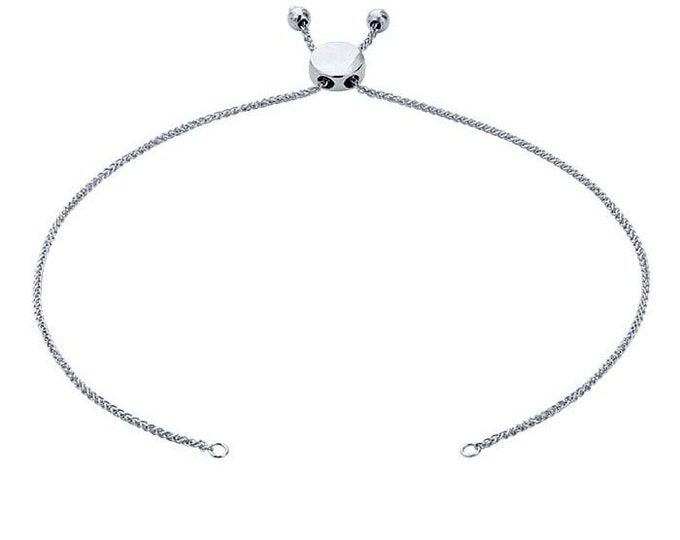 Adjustable Diamond-Cut Wheat Chain Bracelet - Elegant and Versatile