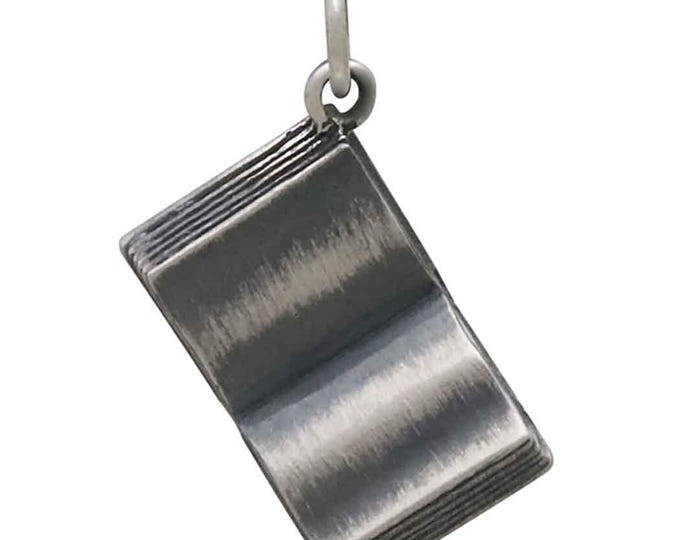 Sterling Silver Open Book Charm 23x13mm
