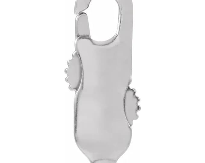 Double Push Lock Lobster Clasp in 925 Sterling Silver, 3 sizes available