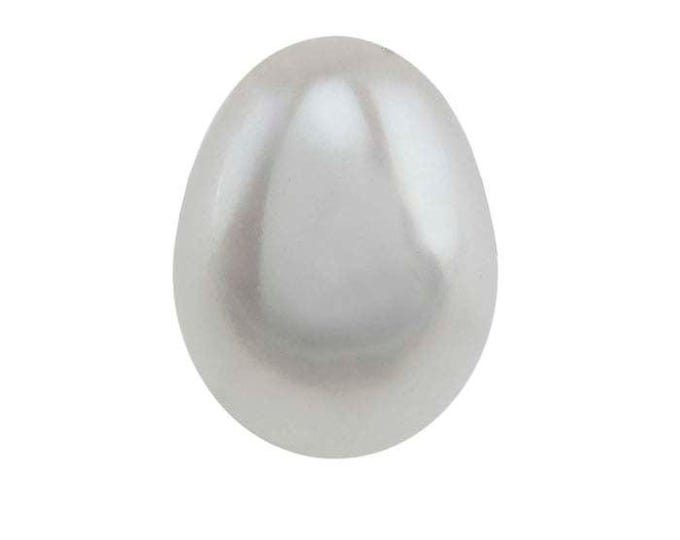 Freshwater Cultured Half-Drilled Drop Pearl, White , A-Grade freshwater
