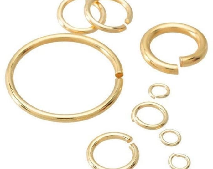 14k yellow gold  round jump ring, select your size