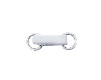 Sterling Silver 20 x 7mm Fold-Over Clasp with Attach Rings