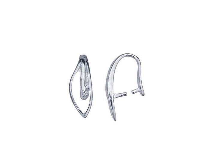 Sterling Silver Open Leaf Pinch Bail