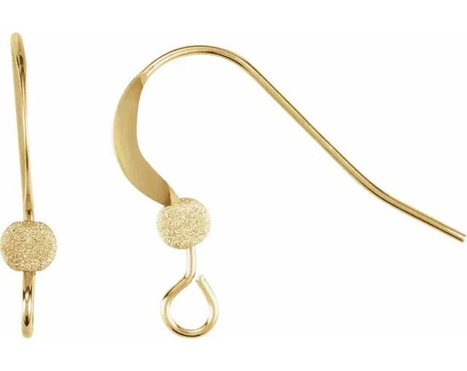 14K Yellow Gold-Filled French Wire Earring Top