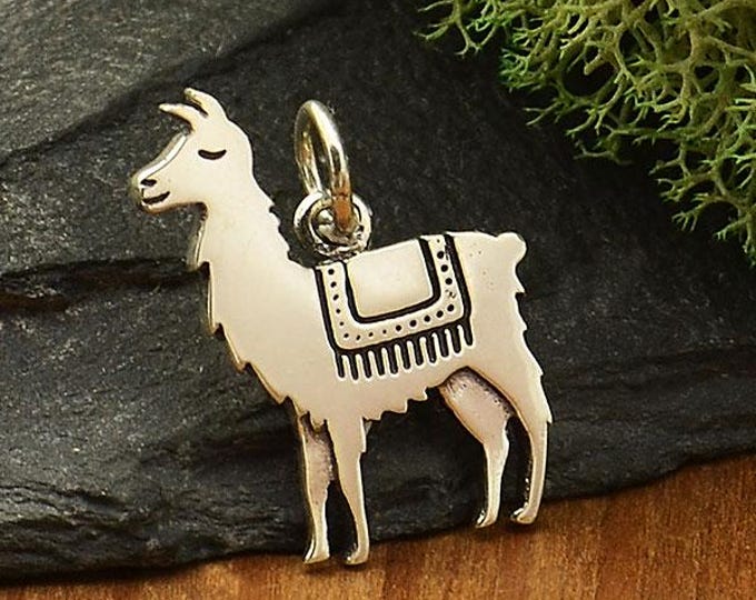 Sterling Silver Llama Charm 17x14mm