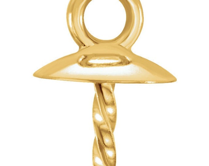 14k yellow bail for 6-8mm pearl