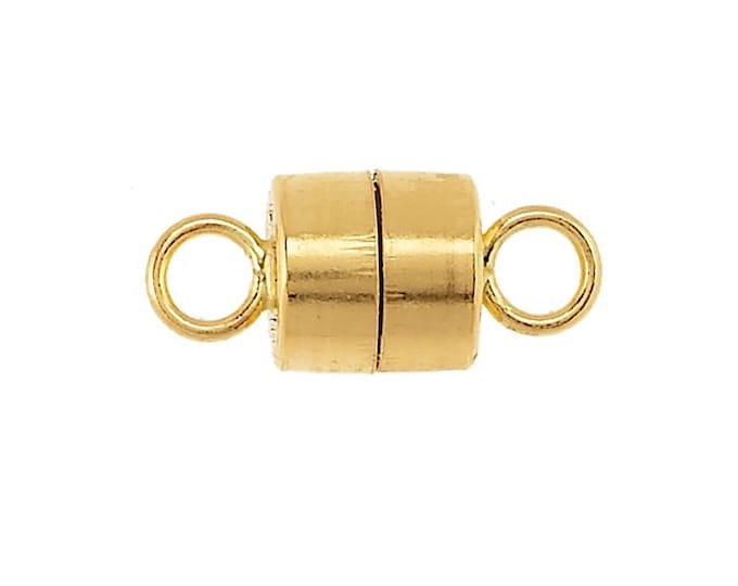 14K Yellow Gold Barrel Magnetic Clasp
