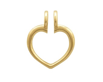 14K Yellow Gold Ring Keeper Pendant: Charm Holder