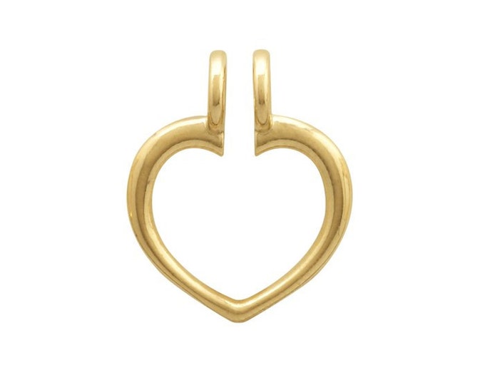 14K Yellow Gold Ring Keeper Pendant, Wear a treasured ring as a pendant